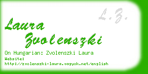 laura zvolenszki business card